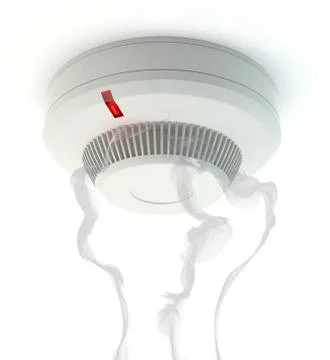 Smoke detector v2, 3D illustration Stockillustratie