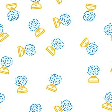 Smoke detector vector seamless pattern color Stock Illustration