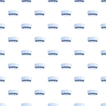 Smoke detectors pattern creating fire safety background Illustrazione stock