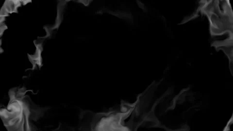 Smoke disperses into a ring. Design element for motion graphics. Smooth Stock Footage 324639896