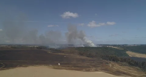 Smoke in the distance Stock Footage 124857551