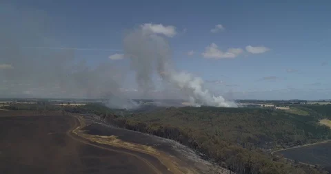 Smoke in the distance Stock Footage 124857701