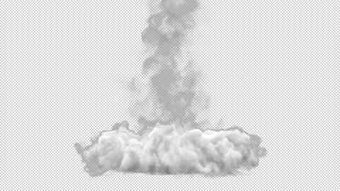 Smoke Down With Alpha Channel Descending Smoke Animation Variant 2 Vídeo Stock 333229571