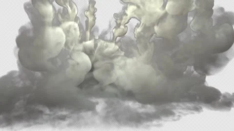 Smoke Down With Alpha Channel Descending Smoke Animation with Transparency Stock Footage 333230062