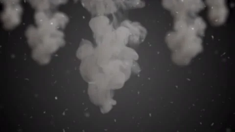 Smoke dropping on gray background Stock Footage 237611503