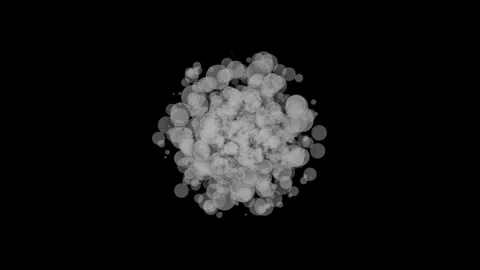 Smoke effect explodes with black background Stock Footage 307288478