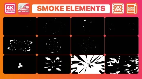Smoke Elements And Titles Stock After Effects