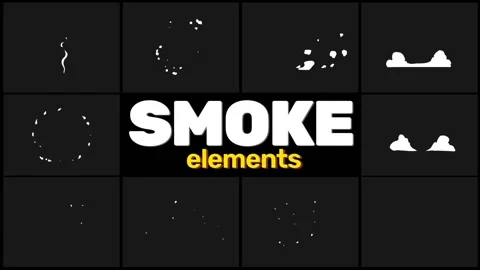 Smoke Elements Preview Modèle After Effects