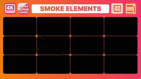 Smoke Elements Transitions Pack Stock Footage 130740487