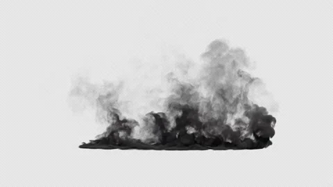 Smoke Eruption Loop with Alpha Channel 스톡 동영상 160945137