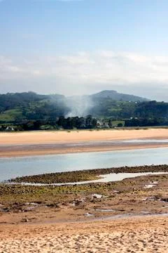 Smoke in a estuary Stock Photos