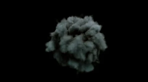 Smoke Explode. Matte Channel. Video stock 2320170