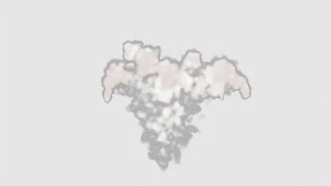 Smoke explosion on Alpha Background. Stock Footage 321714047