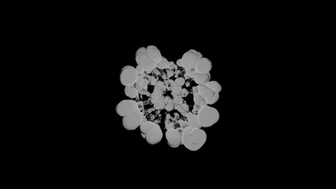 Smoke explosion animation with black background Stock Footage 122148170