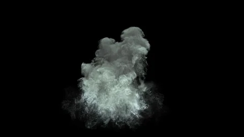 Smoke explosion on black background Stock Footage 262300549