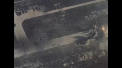 Smoke explosion caused due to bomb attacks during Vietnam war - 1968 Stock Footage 103593608