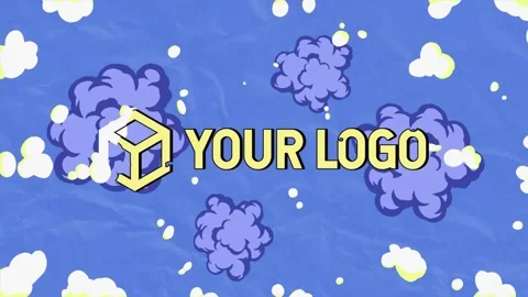 Smoke Explosion Chemical Reaction Logo for After Effects After Effects stock