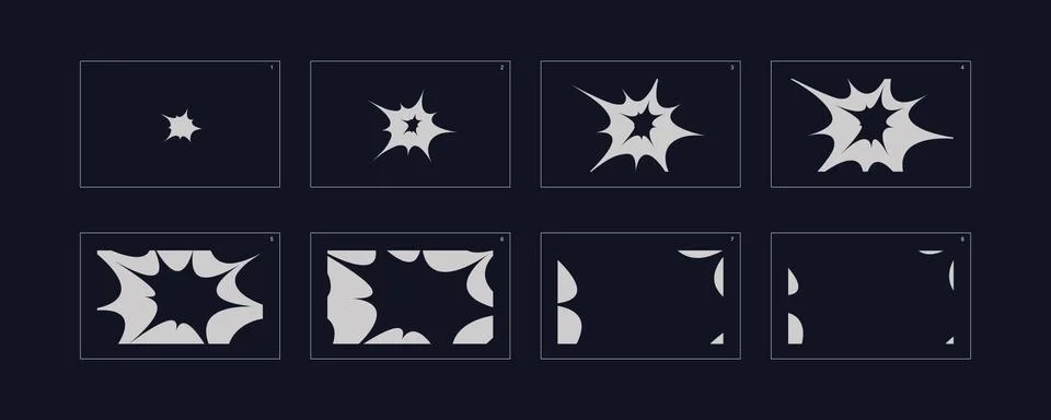 Smoke  explosion effect. Smoke explosion animation. Sprite sheet for game or Stock Illustration