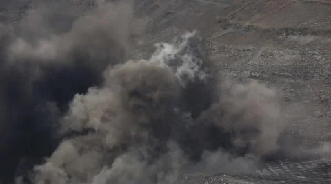 The smoke from the explosion Stock-Footage 47398939