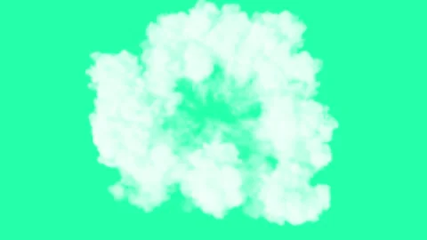 Smoke Explosion on Green Background – Soft Center Burst Effect Video stock 321069279