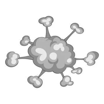 Smoke explosion icon monochrome イラスト素材