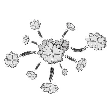 Smoke of explosion Stock Illustration