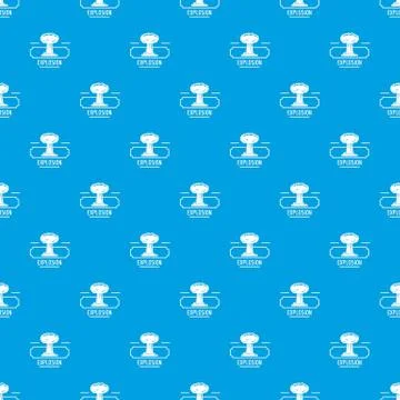 Smoke explosion pattern seamless blue イラスト素材
