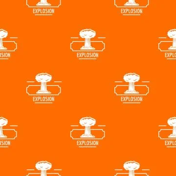 Smoke explosion pattern vector orange Stock Illustration