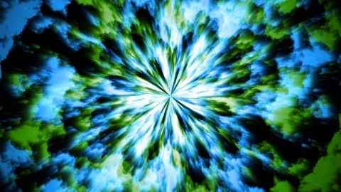 Smoke explosion, shiny creative abstract render.Blue and red smoke animation  Stock Footage 130055683