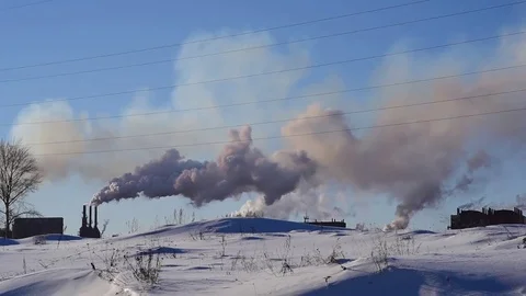Smoke from the factory pipe 스톡 동영상 83583259