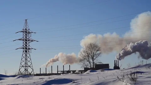 Smoke from the factory pipe 스톡 동영상 83583310
