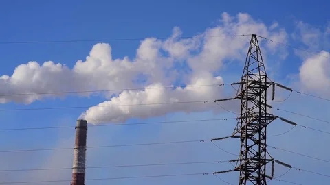 Smoke from the factory pipe 스톡 동영상 83583381