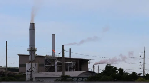 Smoke from factory - Time lapse Stock Footage 25364286