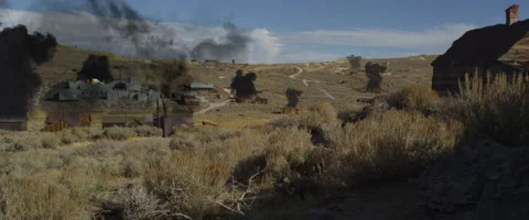 Smoke in a Field Stock Footage 50562644