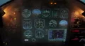 Smoke filling flight simulator cabin, computer software imitating accident HD Footage