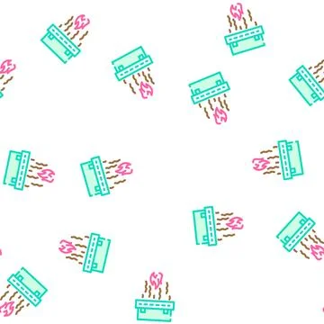 Smoke filtration vector seamless pattern Illustrazione stock