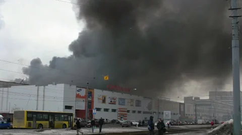 Smoke from a fire Stock Footage 34989789