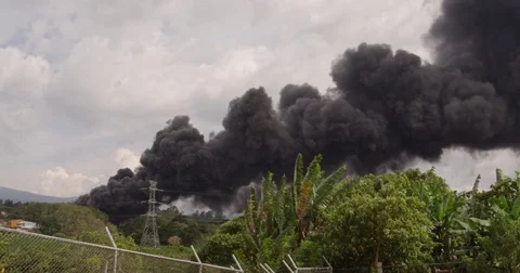 Smoke from a fire Stock Footage 83292530