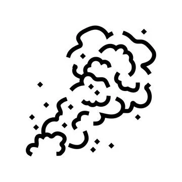 Smoke fire line icon vector illustration Illustrazione stock