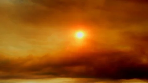 Smoke fire sunset timelapse Video stock 74095195
