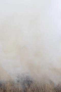 Smoke from a fire in a textile factory Stock Photos