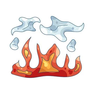 Smoke flame Stock Illustration