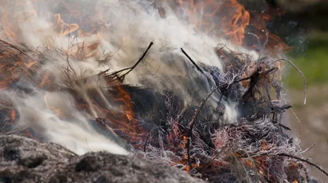 Smoke to flame in super slow motion Stock Footage 57096728