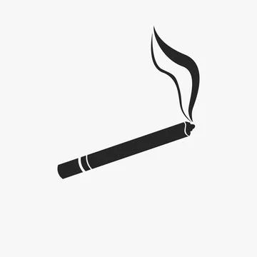 Smoke Flat Icon, Vector Illustration Illustrazione stock