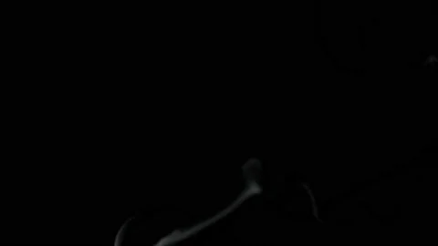 Smoke floating on black background Stock Footage 220112718