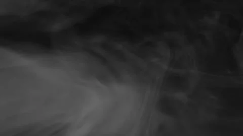 Smoke floating on the left side in slow motion on black background Stock Footage 51433033