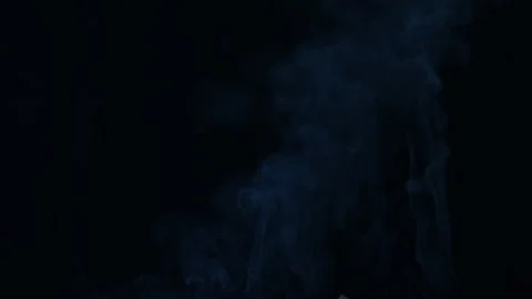 Smoke floating up slow motion on black background Stock Footage 220637930