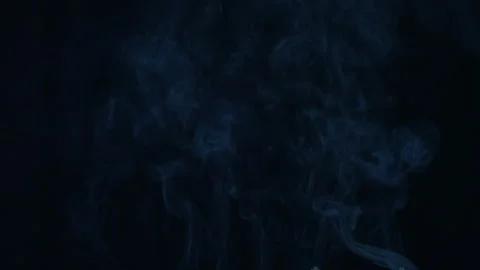 Smoke floating up slow motion on black background 動画素材 220638019