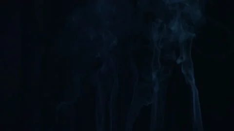Smoke floating up slow motion on black background Stock Footage 220640483