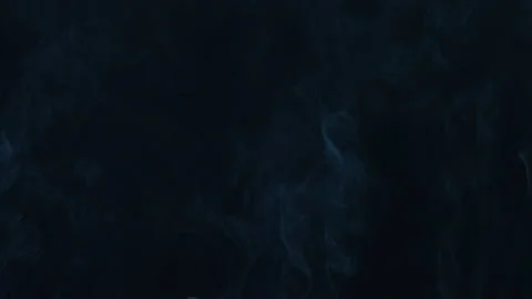 Smoke floating up slow motion on black background Video stock 220641240